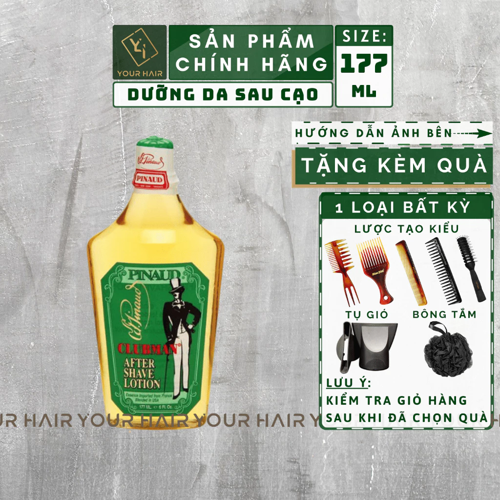 Dưỡng da sau cạo râu Clubman Pinaud Aftershave Lotion - 177ml