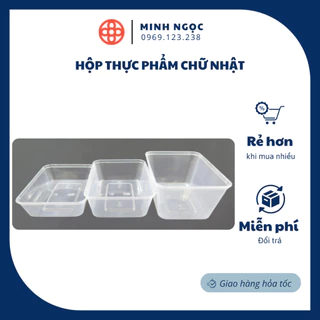 Hộp thực phẩm chữ nhật có thể để trong lò vi sóng Việt Nhật (set 10 hộp) Việt Nhật