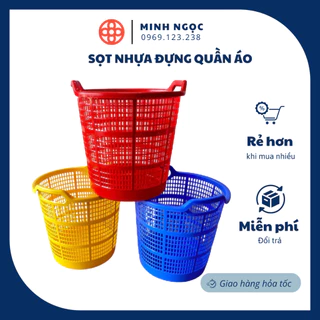 Sọt nhựa đựng quần áo, sọt đựng đồ, giỏ đựng đồ chơi quai vuông GL 9020