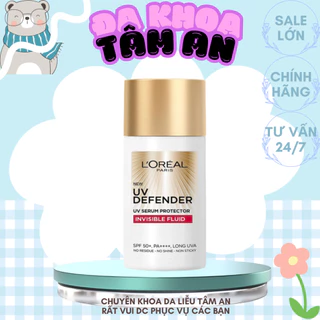 Kem chống nắng L'Oreal Paris UV Defender Serum x20 50ml SPF 50++ , Chống nắng siêu đỉnh , kiềm dầu , dành cho da dầu mụn