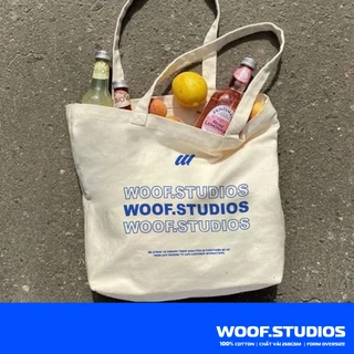 Túi Tote local brand woofstudios, chất vải mộc thô