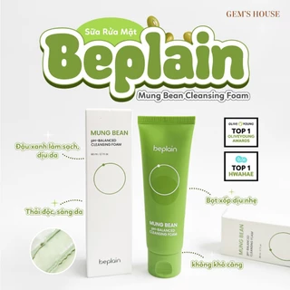 SỮA RỬA MẶT ĐẬU XANH CÂN BẰNG PH BEPLAIN MUNG BEAN PH-BALANCED CLEANSING FOAM - 80g