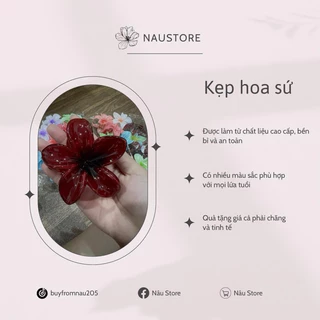 [SẴN]Kẹp HOA SỨ màu cực HIẾM [ DARK.RED] hot trend