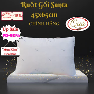 Ruột gối nằm chống xẹp lún Phòng Ngủ Xanh kích thước 45x65 hàng chính hãng Santa từ Cotton và bông gòn bạch tuyết