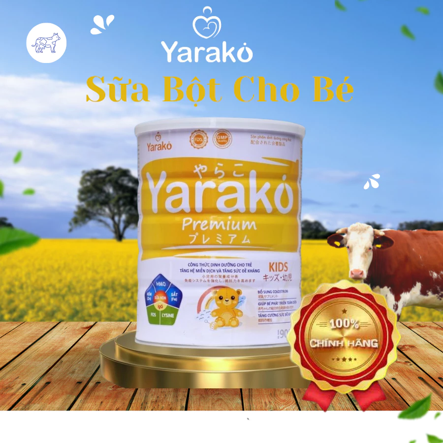 Sữa Bột Cho Bé YARAKO PREMIUM KIDS Giúp Bé Bổ Sung Dinh Dưỡng Cho Trẻ Tăng Hệ Miễn Dịch Và Tăng Đề Kháng Hộp 400g 900g