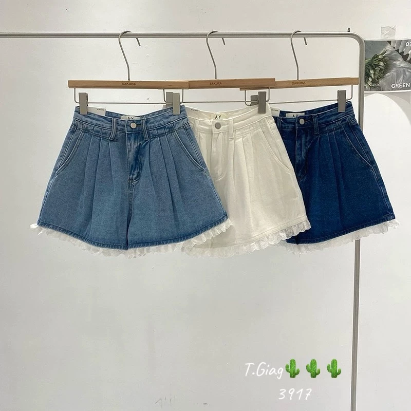 Quần short sooc ngắn jean denim bò viền ren 3 màu Mía QCCC QCL1 QS0182 #3917