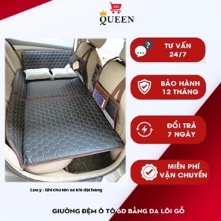 Giường đệm 6D ghế sau ô tô bằng da cao cấp, Giường nệm xe hơi bằng da gấp gon thông minh, Giường ô tô Queen Car Q01