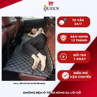 Giường đệm ghế sau ô tô bằng da cao cấp, Giường nệm xe hơi bằng da gấp gon thông minh, Giường ô tô Queen Car Q09