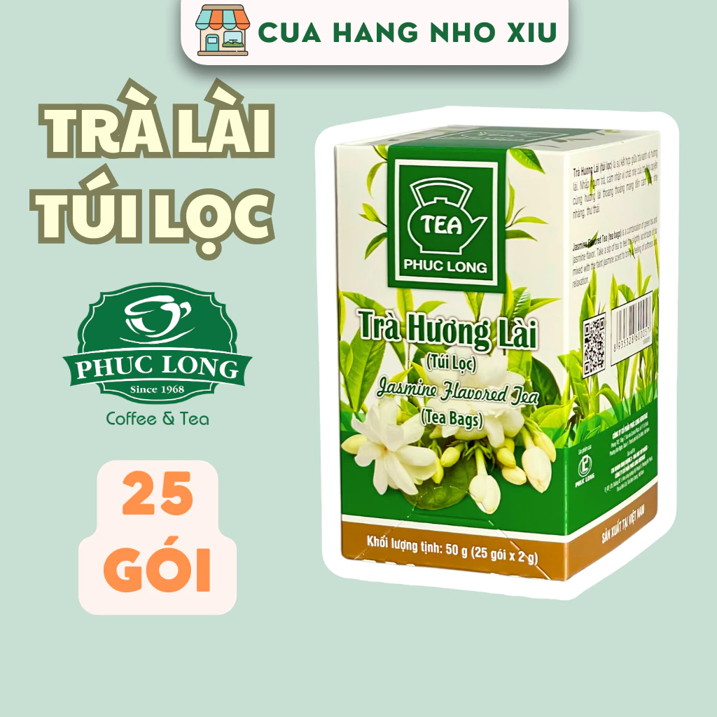 Trà Lài Túi Lọc Phúc Long 25 gói x 2g - Trà Phúc Long Túi Lọc Hương Lài