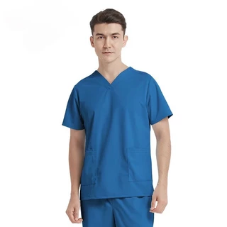 Bộ đồ scrubs - bộ đồ spa nam nữ màu xanh Gia Khang