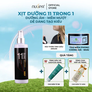 Xịt dưỡng tóc, giữ nếp, tạo kiểu tóc 11 trong 1 phục hồi tóc uốn nhuộm NUSPA Keratin Smoothing Treatment 250ml