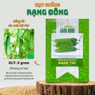 Hạt giống Dưa Leo Rado 752 (2g~40 hạt) trái dài, sai quả, trồng quanh năm - Hạt giống Rạng Đông