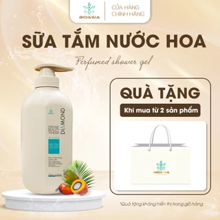 Sữa tắm nước hoa Bioasia Dưỡng Da Sáng Mịn chứa Chiết Xuất Dầu Hạt Cọ 500g.