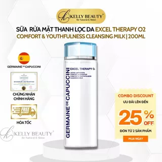 Sữa Rửa Mặt Thanh Lọc Da Germaine Excel Therapy O2 Comfort & Youthfulness Cleansing Milk | Kelly Beauty