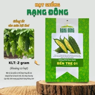 Hạt giống Khổ Qua Xanh Bến Tre 01 (2g~10 hạt) trái sai, trồng quanh năm - Hạt giống Rạng Đông