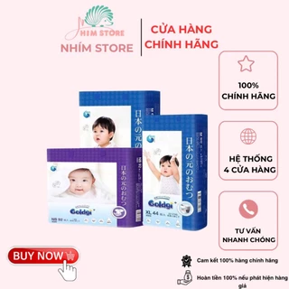 Tã/bỉm dán/quần GOLGI nội địa Nhật cao cấp size NB92/S84/M66-60/L56-48/XL44/XXL32 siêu mỏng thấm hút tốt