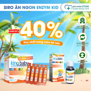 Siro Ăn Ngon Enzym Kid King Baby, Bổ Sung Các Enzym, Tăng Đề Kháng, Hỗ Trợ Tiêu Hóa, Tăng Cảm Giác Ăn Ngon Cho Trẻ Em