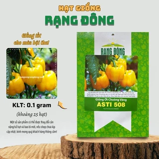 Hạt giống Ớt Chuông Vàng Asti 508 (0,5g~25 hạt) trái sai,thích hợp khí hậu mát - Hạt giống rạng Đông