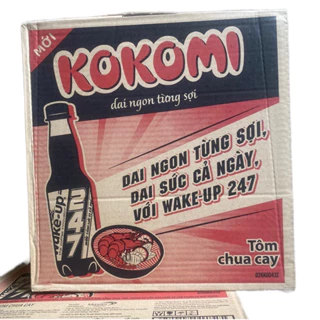 Mì KoKoMi Tôm Chua Cay 65G 1 Thùng 30 Gói X 65G Khuyến Mãi 1 Chai 247