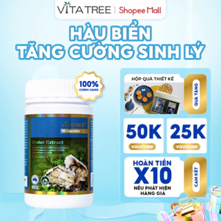 Tinh chất hàu biển Vitatree Oyster Extract tăng cường sinh lý nam của Úc hộp 90 viên