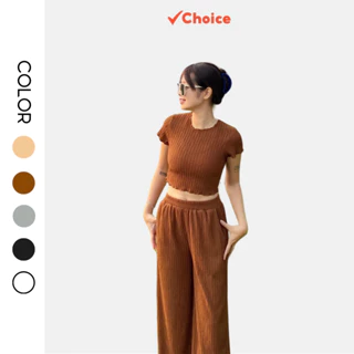 Áo croptop Choice Việt Nam HT13 vải thun gân phong cách thời trang