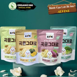 Bánh Gạo Lứt Ăn Dặm Hữu Cơ Đủ Vị ALVINS 25g Step 1 Cho Bé Từ 6 Tháng