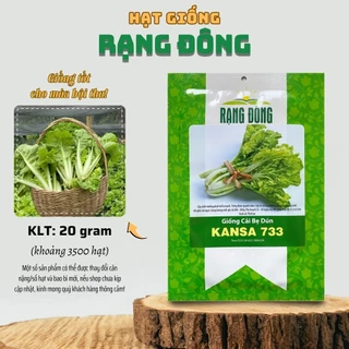 Hạt giống Cải Bẹ Dún Kansa 733 (20g~3500 hạt) cây to, mập, giòn, dễ chăm sóc - Hạt giống Rạng Đông