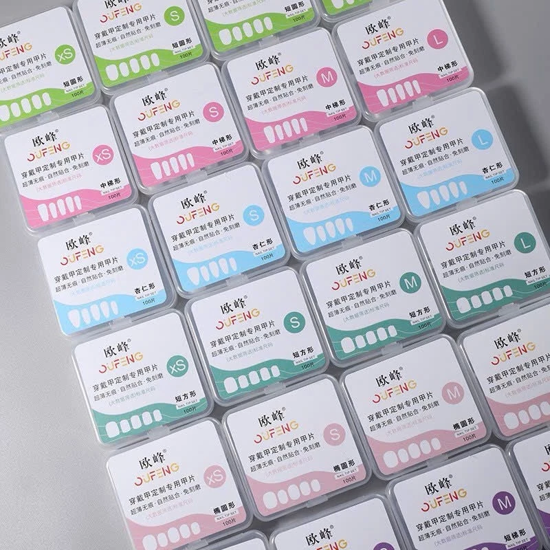 Móng úp làm nail book hôhp 100 móng OUFENG