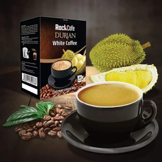 1 Hộp Cà phê Sầu riêng mẫu mới_ RockCafe 400gr _20 gói 20gr ( DURIAN CAFE)