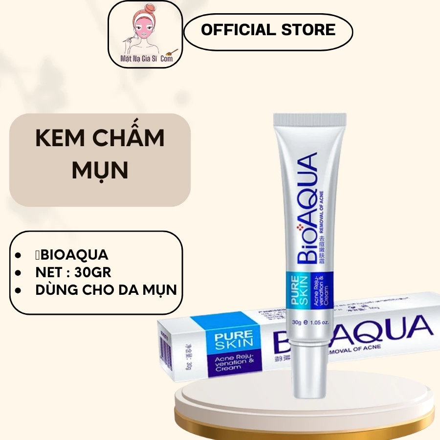 (Chuyên Sĩ) Kem Dưỡng Da Mụn - Làm Lành Da Mụn Bioaqua Pure Skin Chính Hãng