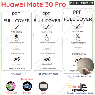 Dán PPF trong, nhám cho Huawei Mate 30 Pro màn hình, mặt lưng, full lưng viền siêu bảo vệ