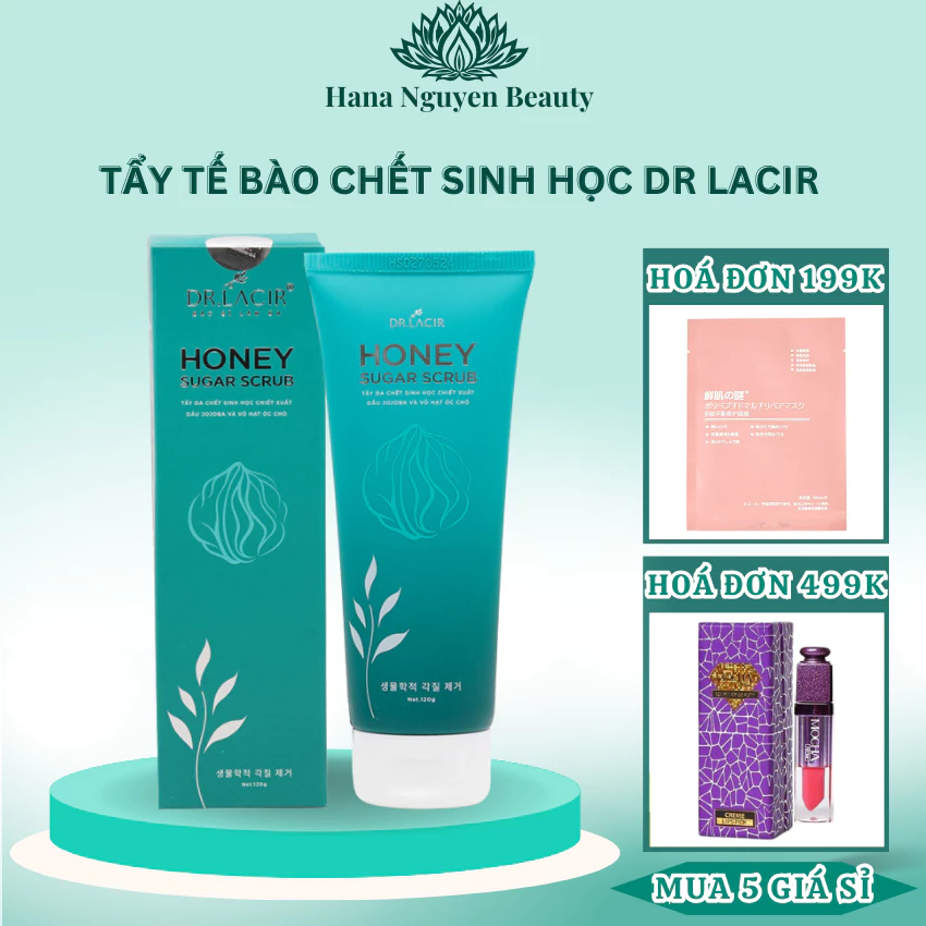 Tẩy tế bào chết sinh học Dr Lacir 120gr dạng hạt massage làm sạch da chết mềm mịn da mặt