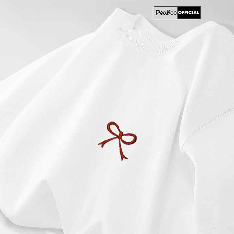 Áo Thun THÊU, Áo Phông Thêu BST05 By PEABOO Chất Cotton Thoáng Mát Form Rộng Tay Lỡ Cho Nam Nữ Phong Cách Unisex