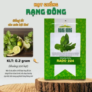 Hạt giống Bạc Hà Âu Rado 224 (0,2g~200 hạt) rất thơm, cây khỏe,nhiều công dụng - Hạt giống Rạng Đông