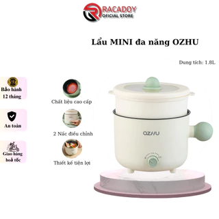 Nồi Lẩu Điện Mini, Nấu Mì 2 Tầng Kèm Giá Hấp Đa Năng Nướng, Luộc, Chiên Chống Dính Vấn Đá Tiện Lợi, Ca nấu mì mẫu mới