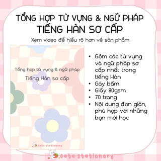 Sổ tay học từ vựng và ngữ pháp tiếng Hàn sơ cấp