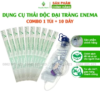 Bộ dụng cụ thải độc đại tràng (1 túi truyền + 10 dây truyền) thụt tháo đại tràng