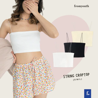 Áo 2 dây quây thun tăm Fromyouth - String Croptop