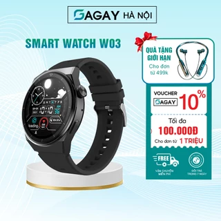 Đồng Hồ Thông Minh W03 Pro, đồng hồ thể thao điện tử theo dõi sức khoẻ, công nghệ cao bảo hành 12 tháng