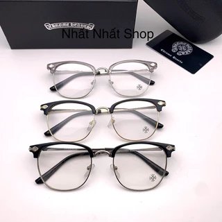 Gọng kính Chrome Hearts chất kim loại cận giả cận 605 - Tặng hộp