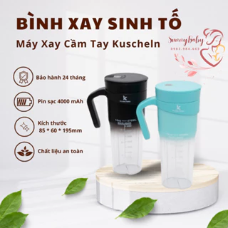 Máy Xay Sinh Tố Cầm Tay Không Dây KUSCHELN 470ml - Bình Xay Hoa Quả, Bột Protein Tập Thể Thao - Hàng Cao Cấp Giá Rẻ