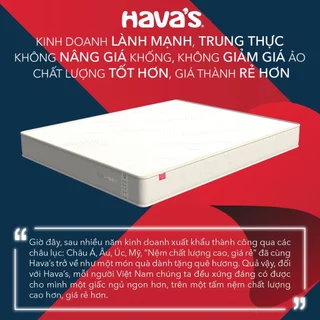 Havas | Nệm hybrid mô-đun hoá Fullmoon Classic | Độ cứng mềm toàn diện | Kết hợp Lò Xo Túi và Freezing Aerofoam cao cấp