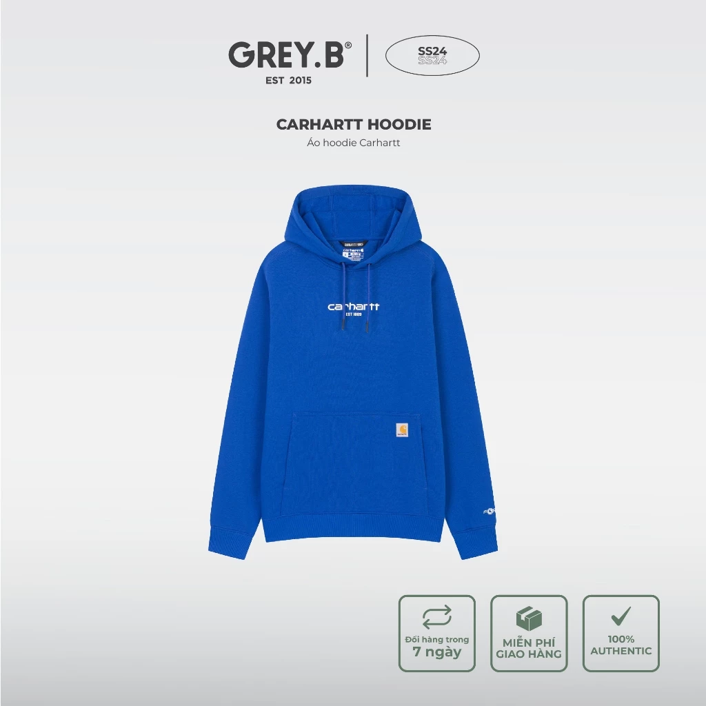 Áo Nỉ Có Mũ Carhartt Hoodie Logo GREYB Unisex Phong Cách Hàn Quốc