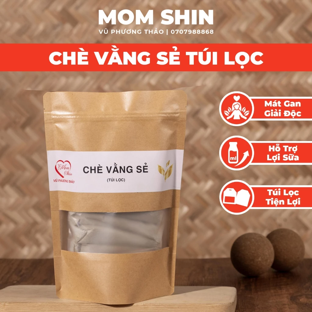 Chè vằng sẻ MOM SHIN, dạng túi lọc tiện lợi, chè vằng sẻ lợi sữa, giảm cân sau sinh