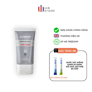 Kem Chống Nắng Altruist Dermatologist Face Fluid SPF 50 50ml và xịt Altruist Invisible SPF 50 200ml