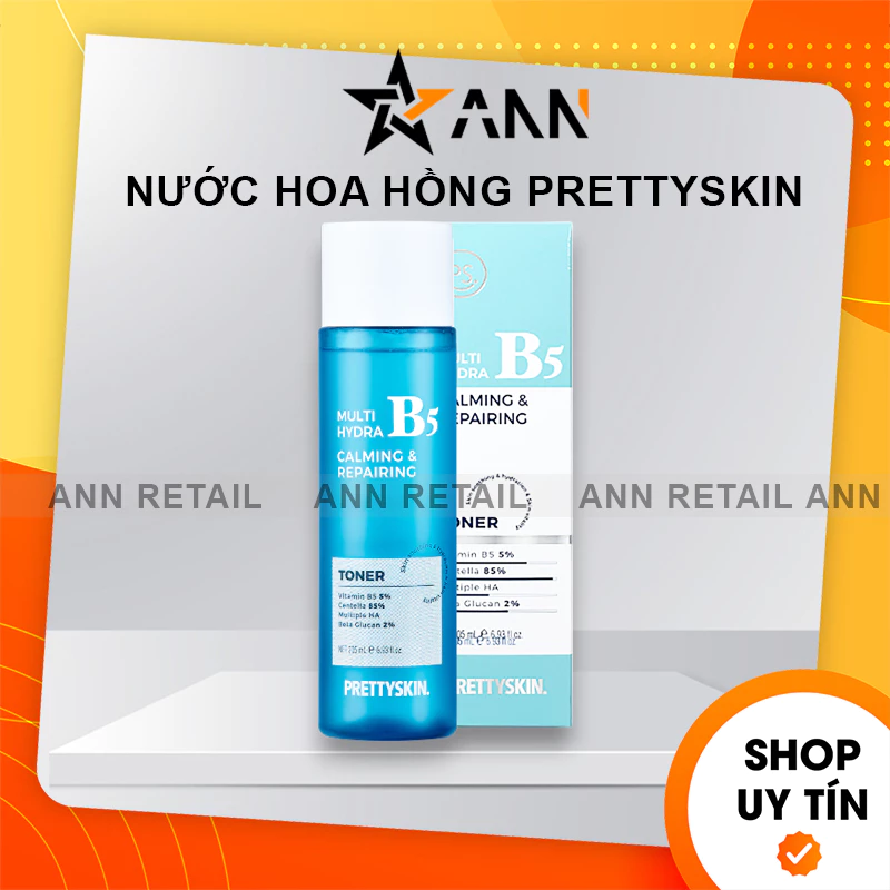 [Chính hãng] Nước Hoa Hồng Toner B5 Prettyskin Multi Hydra Dưỡng Trắng Phục Hồi Da 205ml