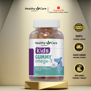 Kẹo dẻo tăng thị lực phát triển trí não Healthy Care Kids Gummy Omega-3 250 viên