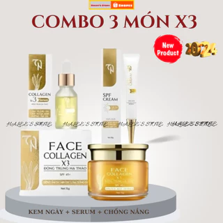 Combo kem đông anh mẫu mới 3 món (kem ngày+chống nắng+serum) chính hãng X3 Nguyễn Huỳnh Như