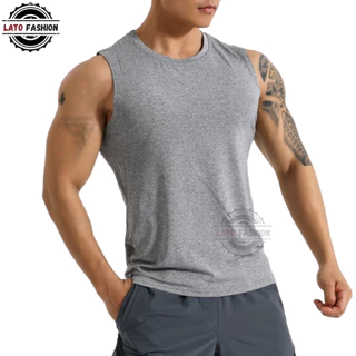 Áo thun ba lỗ nam tập gym sát nách, áo ba lỗ nam tanktop tập gym thể thao vải thun thoáng mát co giãn hút mồ hôi