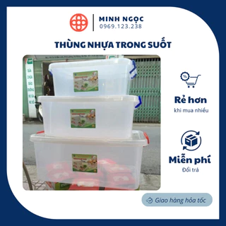 Thùng Nhựa Trong Suốt Việt Nhật 3333 10L/15L/30L VN